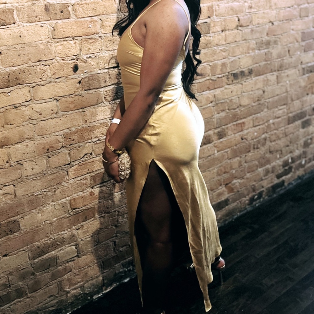 Gold maxi dress